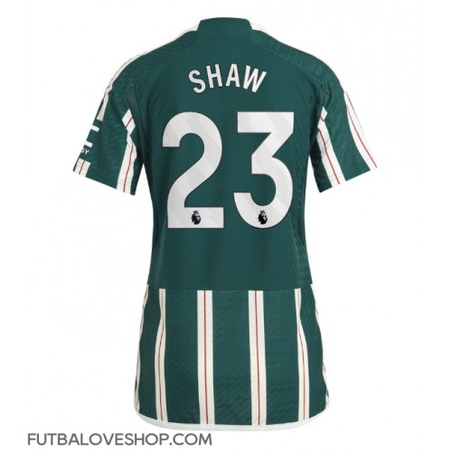 Dres Manchester United Luke Shaw #23 Preč pre Ženy 2023-24 Krátky Rukáv